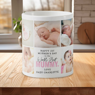 Cute 'Worlds Best Mummy' 1st Mother's Day Pink Coffee Mug