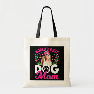 Cute World's Best Shih Tzu Dog Mom Mother's Day  Tote Bag