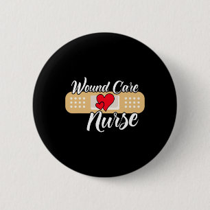 Cute Wound Care Nurse Heart 6 Cm Round Badge