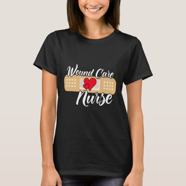 Cute Wound Care Nurse Heart  T-Shirt (Front)