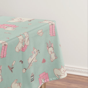 Cute Wrapping pups/dogs holiday Christmas design Tablecloth