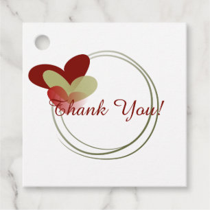 Cute Wreath with Hearts Favour Tags