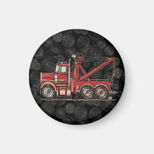 Cute Wrecker Truck Magnet