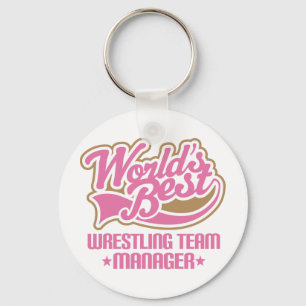 Cute Wrestling Team Manager Gift Key Ring