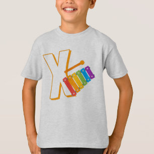 Cute X for Xylophone - Kids English ABCD Alphabet T-Shirt