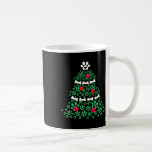 Cute Xmas Dog Paw Christmas Tree Puppy Lovers Men Coffee Mug