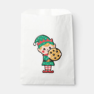 Cute Xmas Elf with Big Cookie Favour Bags