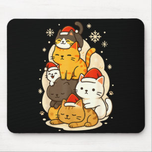 Cute Xmas Kawaii Cats Neko Funny Kitten Lover Anim Mouse Mat