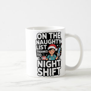 Cute Xmas Night Shift Nurse Christmas For Healthca Coffee Mug