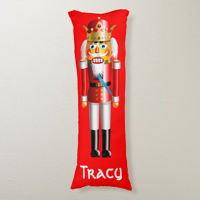 Cute Xmas Nutcracker King Cartoon Body Cushion (Front Vertical)