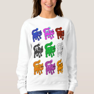 Cute Xmas Pattern Kitten Group Sweatshirt