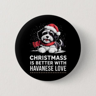Cute Xmas Puppy Dog Christmas Is Better With 6 Cm Round Badge