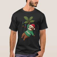 Cute Xmas Sloth Santa Hat Christmas Sloth - Tree L