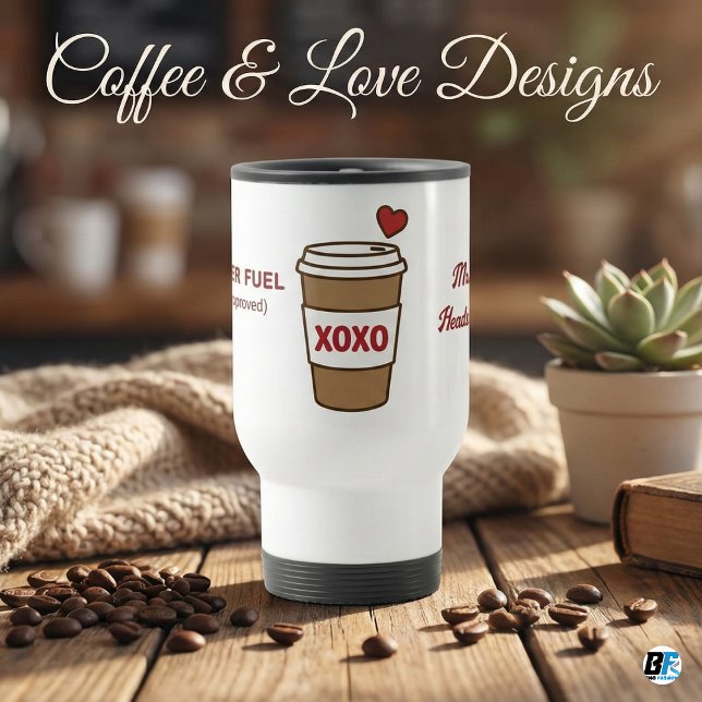 Cute  XOXO Love Heart Valentine's Day Teacher Gift Travel Mug (Creator Uploaded)