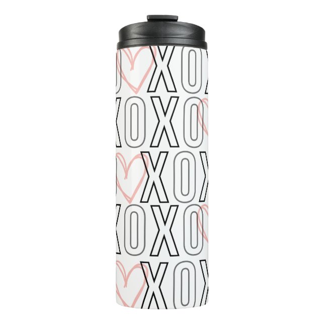 Cute XOXO Valentine's Day Thermal Tumbler (Front)