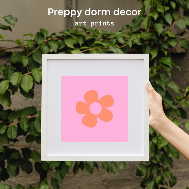 Cute Y2k Preppy Hot Pink Flower Dorm Decor (Creator Uploaded)