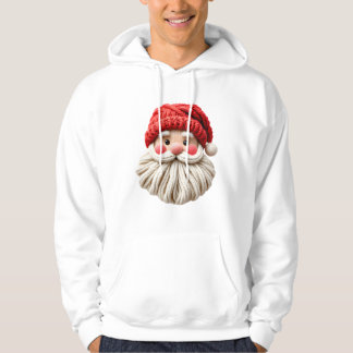 Cute Yarn Santa Christmas Face Hoodie