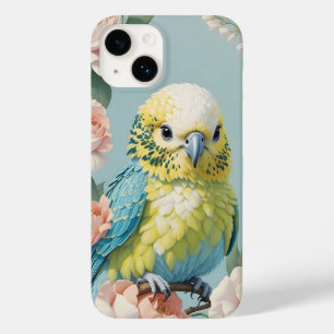 Cute Yellow And Blue Baby Budgie Parakeet Bird Case-Mate iPhone 14 Case