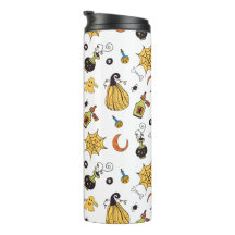 Cute Yellow and Green Boo Thermal Tumbler