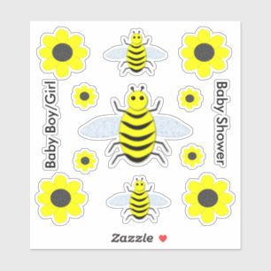 Cute Yellow Baby Bee Gender Neutral Baby Shower