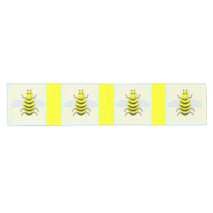 Cute Yellow baby Bee Gender Neutral Baby Shower Short Table Runner