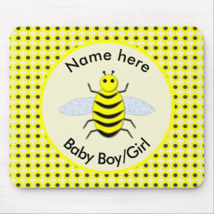 Cute Yellow Baby Bee Gender Neutral Mouse Mat