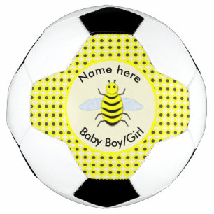 Cute Yellow Baby Bee Gender Reveal Neutral Custom Football