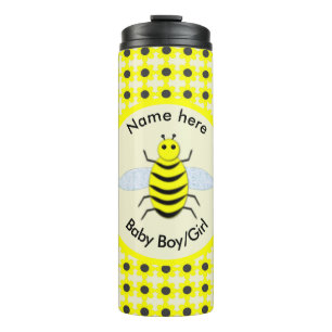 Cute Yellow Baby Bee Gender Reveal Neutral Custom Thermal Tumbler