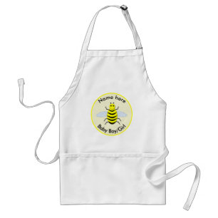 Cute Yellow Baby Bee Gender Reveal Neutral Standard Apron