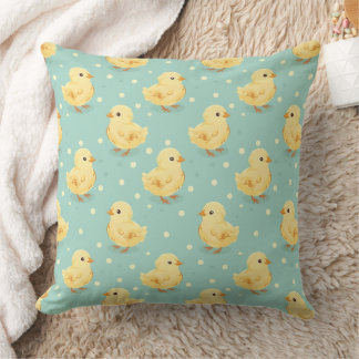 Cute Yellow Baby Duck Kids Room Pattern Cushion