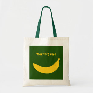 Cute yellow banana fruit custom tote bag