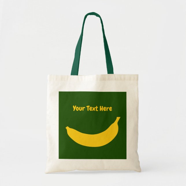Cute yellow banana fruit custom tote bag (Front)