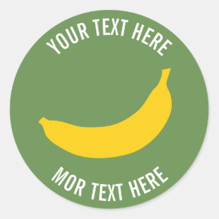 Cute yellow banana fruit logo custom stickers