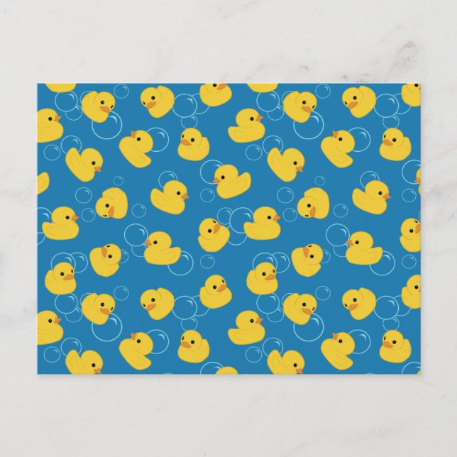 Cute Yellow Bath Duck Postcard (Front)