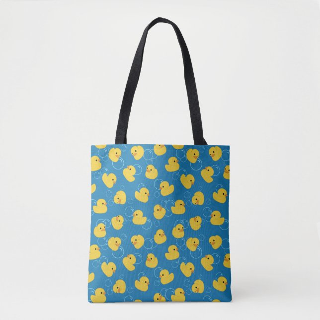 Cute Yellow Bath Duck Tote Bag (Front)