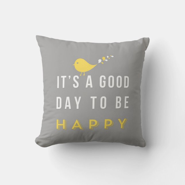 Cute yellow bird pillow (Front)