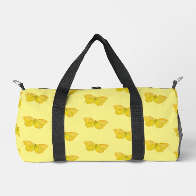 Cute Yellow Butterfly Common Brimstone Fly Duffle Bag (Front)