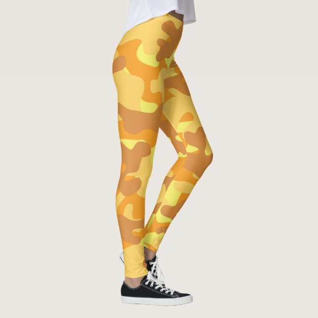 Cute Yellow Camouflage Leggings (Right)