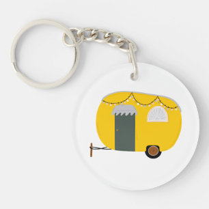 Cute Yellow Caravan Key Ring