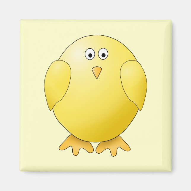 Cute Yellow Chick. Little Bird. Magnet (Front)