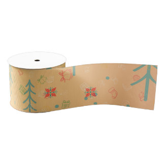 Cute Yellow Christmas Grosgrain Ribbon