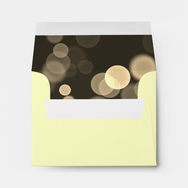 Cute Yellow Circular Design Envelope (Back (Bottom))