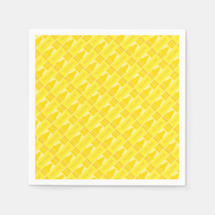 Cute Yellow Crayon Artsy Pattern Napkin