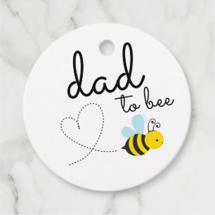 Cute Yellow Dad To Bee Favour Tags