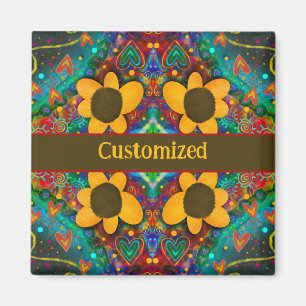 Cute Yellow Daisy Inspirivity Floral Magnet