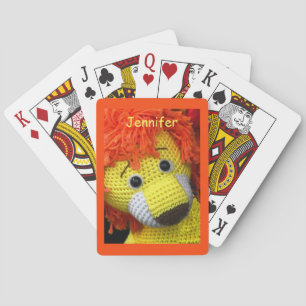Cute Yellow Dog, Orange Hair, Name, Playing Cards
