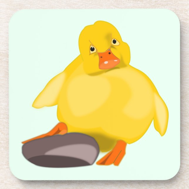 Cute Yellow Duck Coaster (Front)