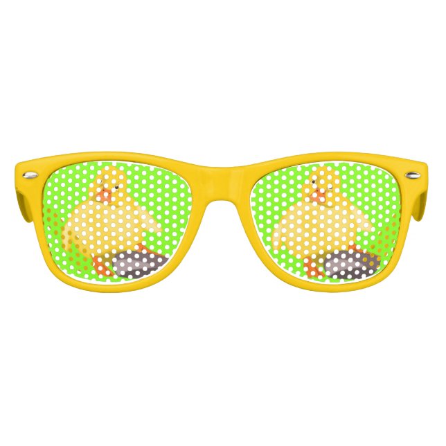 Cute Yellow Duck Kids Sunglasses (Front)