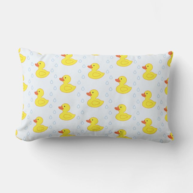 Cute Yellow Duck Pattern Baby Girl Lumbar Cushion (Front)