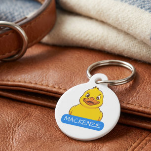 Cute Yellow Duck Personalised Pet Tag